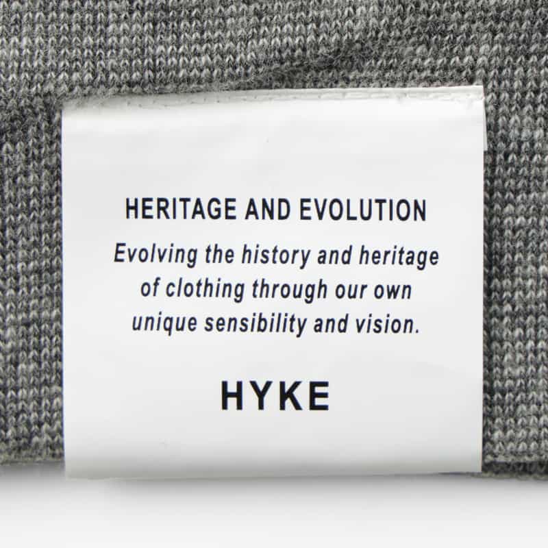 HYKE HYKE ＜ハイク＞ ハーフジップアップ スウェットプルオーバー GRAY