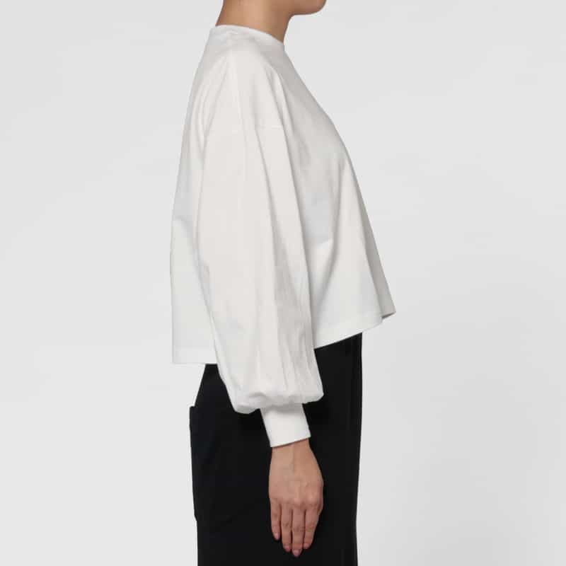 HYKE HYKE＜ハイク＞ コットン素材ロングスリーブカットソー WHITE