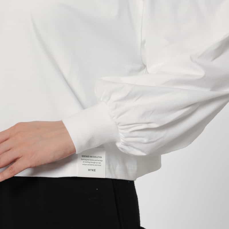 HYKE HYKE＜ハイク＞ コットン素材ロングスリーブカットソー WHITE