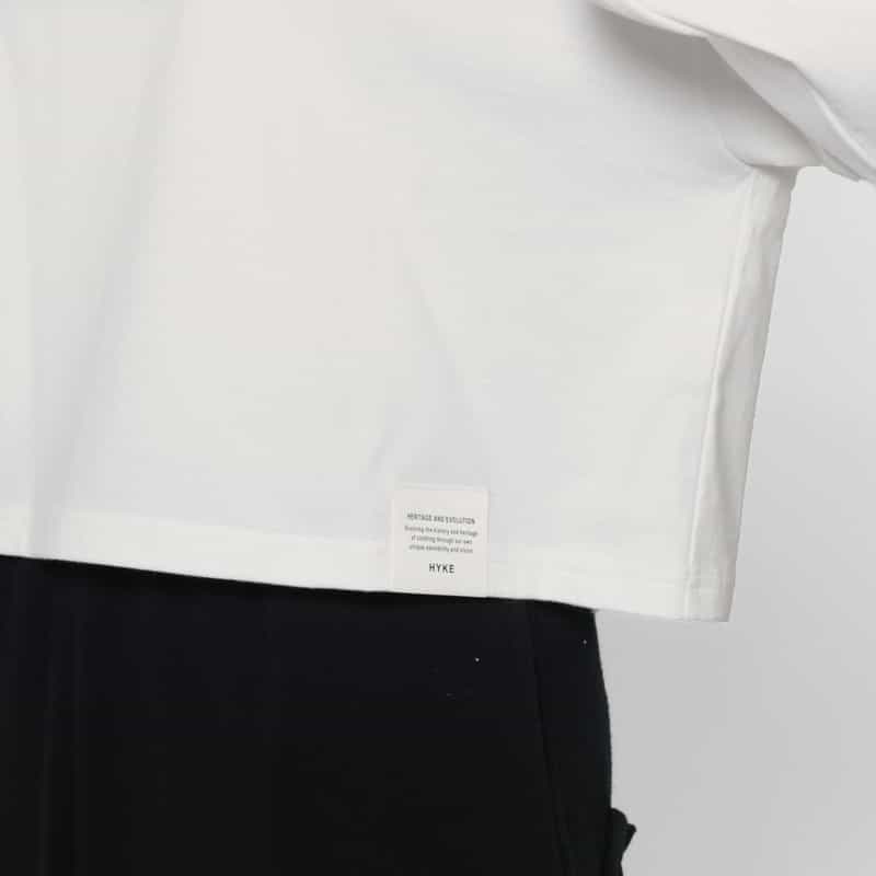 HYKE HYKE＜ハイク＞ コットン素材ロングスリーブカットソー WHITE