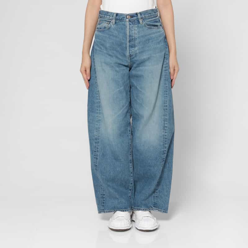HYKE HYKE ＜ハイク＞ バレルレッグデニムパンツ BLUE
