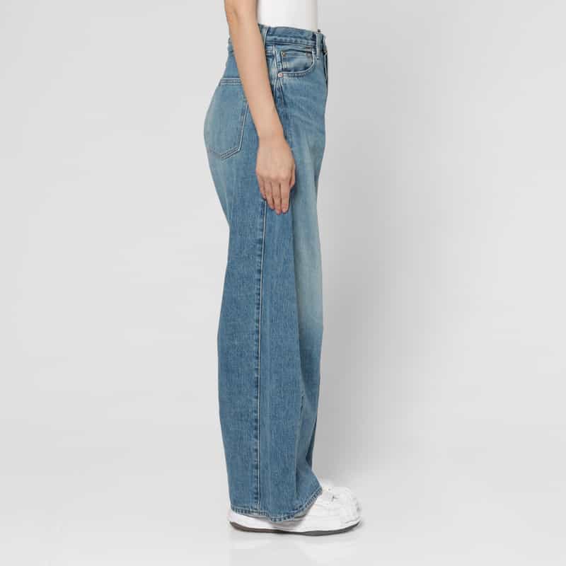 HYKE HYKE ＜ハイク＞ バレルレッグデニムパンツ BLUE