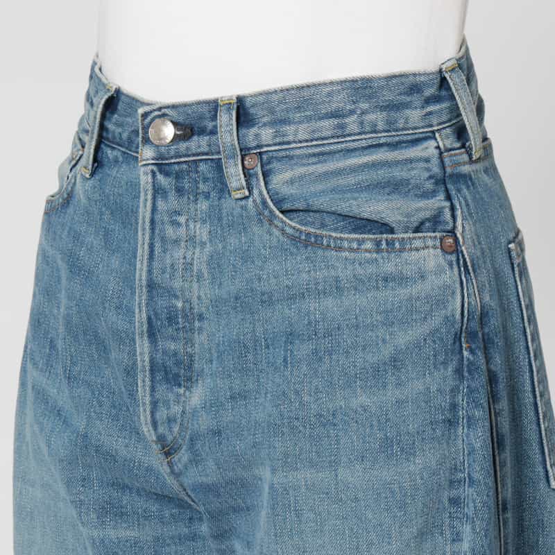 HYKE HYKE ＜ハイク＞ バレルレッグデニムパンツ BLUE