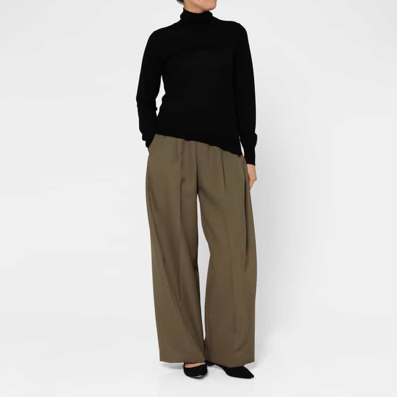 HYKE HYKE ＜ハイク＞ バレルレッグパンツ BEIGE