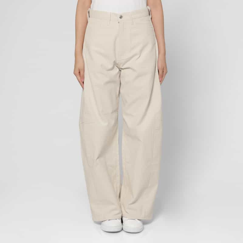 HYKE HYKE ＜ハイク＞ コーデュロイ バレルレッグパンツ IVORY
