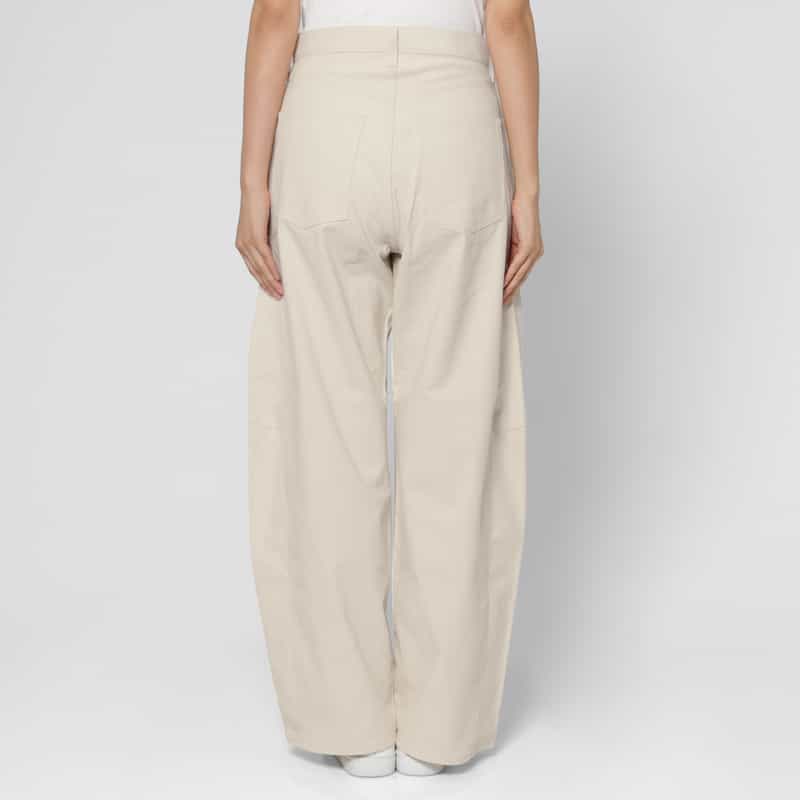 HYKE HYKE ＜ハイク＞ コーデュロイ バレルレッグパンツ IVORY