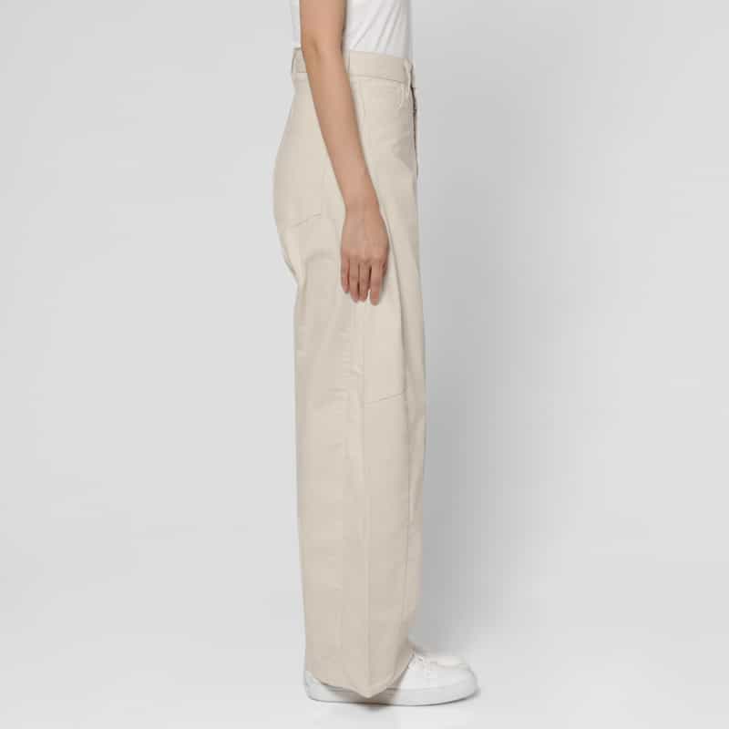 HYKE HYKE ＜ハイク＞ コーデュロイ バレルレッグパンツ IVORY