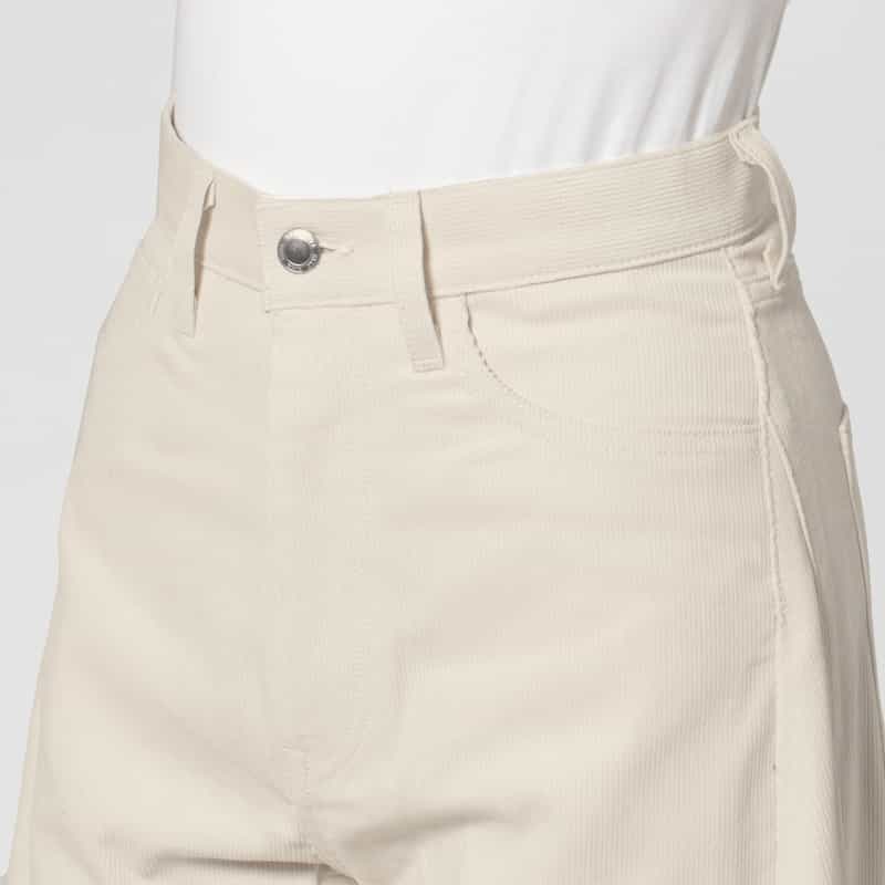 HYKE HYKE ＜ハイク＞ コーデュロイ バレルレッグパンツ IVORY