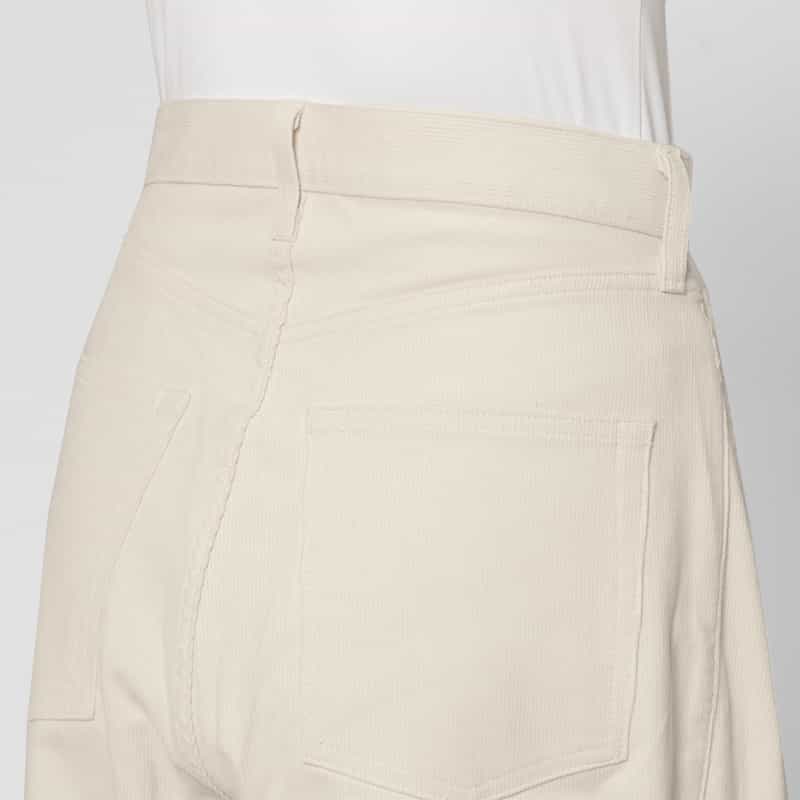 HYKE HYKE ＜ハイク＞ コーデュロイ バレルレッグパンツ IVORY