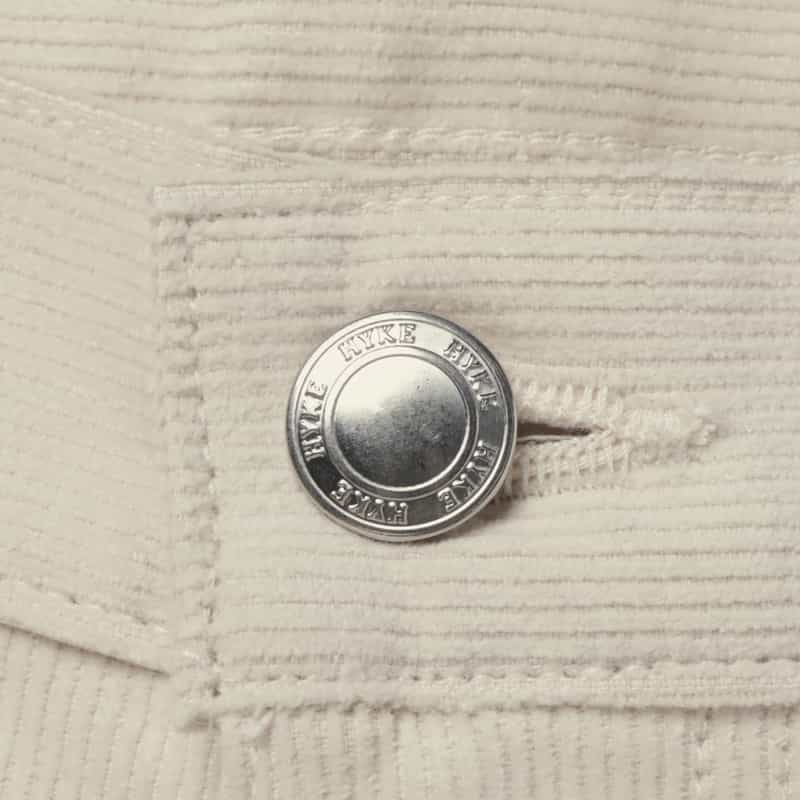 HYKE HYKE ＜ハイク＞ コーデュロイ バレルレッグパンツ IVORY