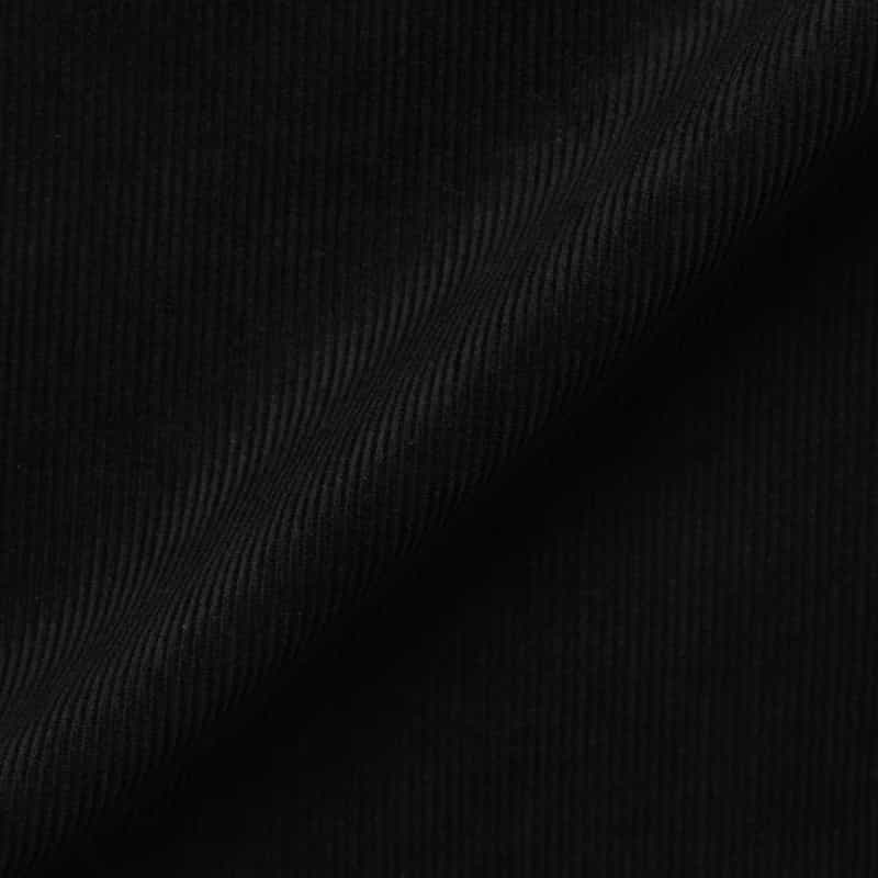 HYKE HYKE ＜ハイク＞ コーデュロイ バレルレッグパンツ BLACK