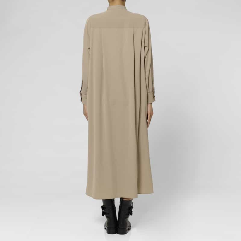 HYKE HYKE＜ハイク＞ スリット入りロングスリーブシャツドレス BEIGE