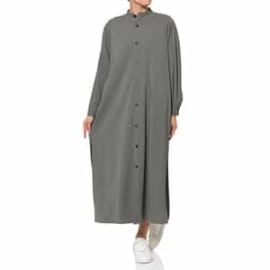HYKE＜ハイク＞ スリット入りロングスリーブシャツドレス