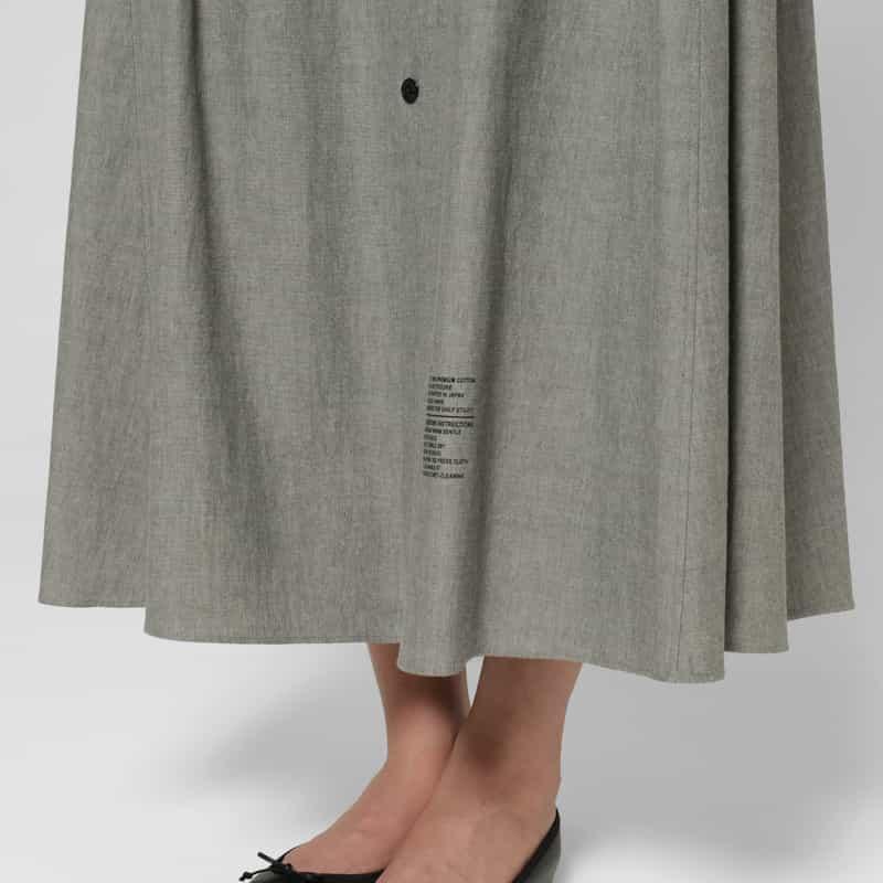 HYKE HYKE＜ハイク＞ シャンブレー ベルテッドシャツドレス GRAY