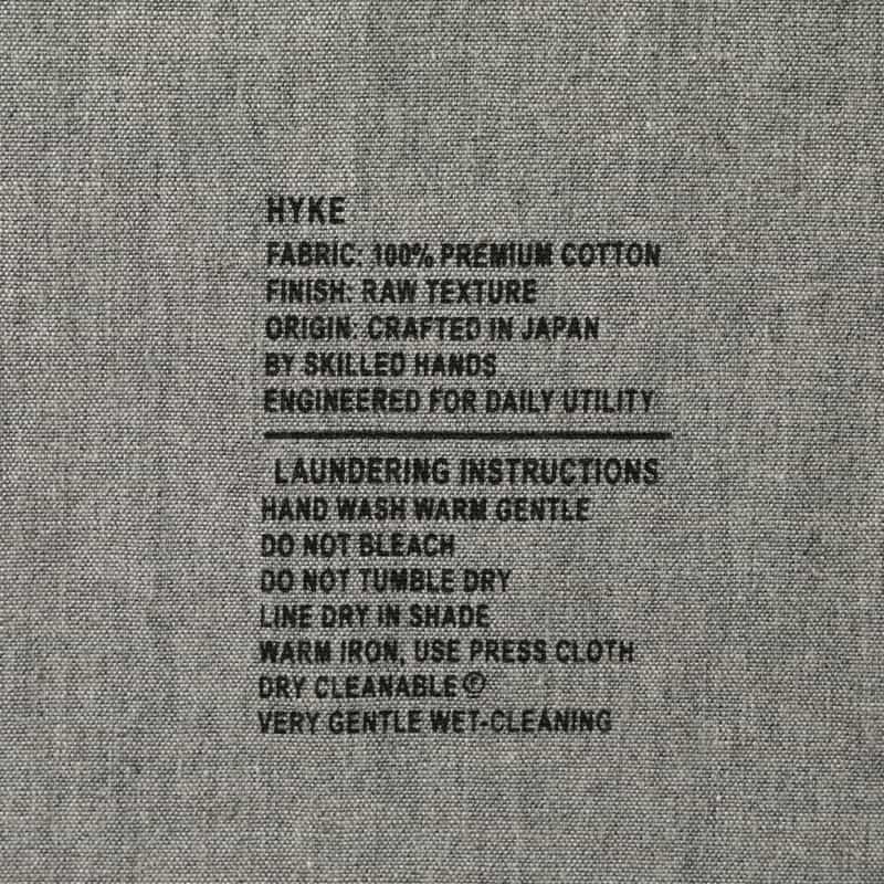 HYKE HYKE＜ハイク＞ シャンブレー ベルテッドシャツドレス GRAY