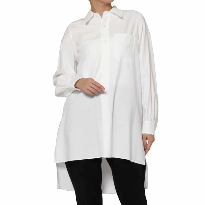 HYKE＜ハイク＞ コットン ロングシャツ