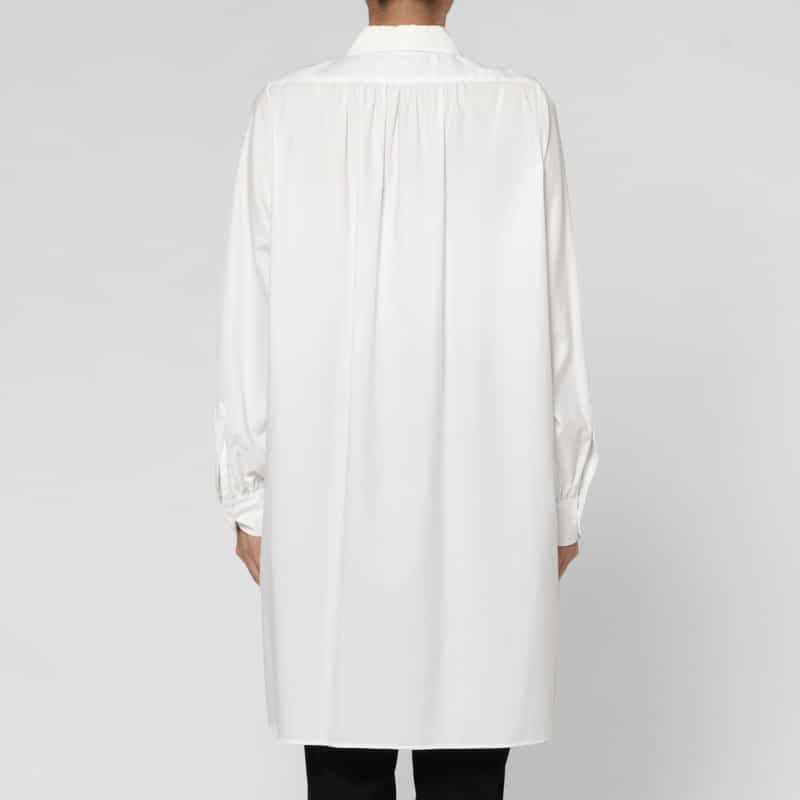 HYKE HYKE＜ハイク＞ コットン ロングシャツ WHITE