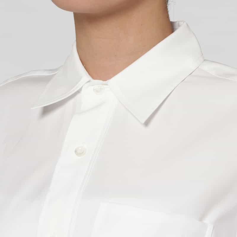 HYKE HYKE＜ハイク＞ コットン ロングシャツ WHITE