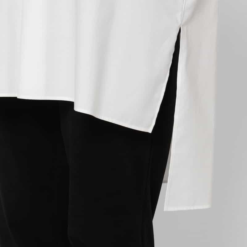 HYKE HYKE＜ハイク＞ コットン ロングシャツ WHITE