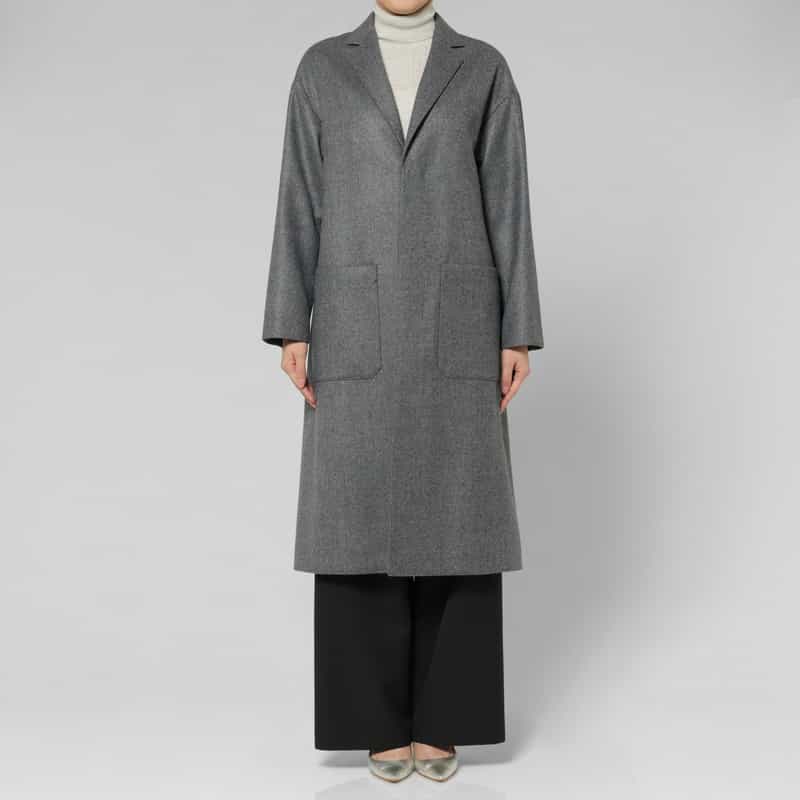 HYKE HYKE ＜ハイク＞ ウールショップコート GRAY