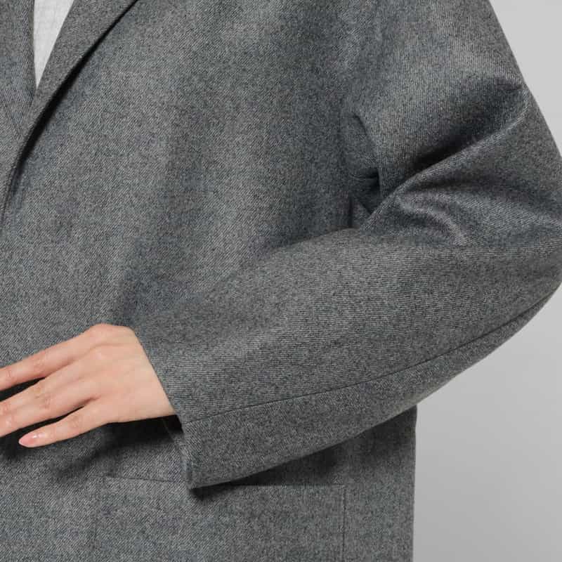HYKE HYKE ＜ハイク＞ ウールショップコート GRAY