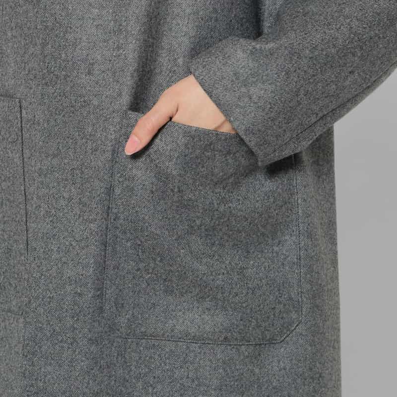 HYKE HYKE ＜ハイク＞ ウールショップコート GRAY