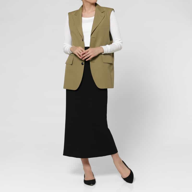 HYKE HYKE＜ハイク＞ スリーブレスブレザー BEIGE