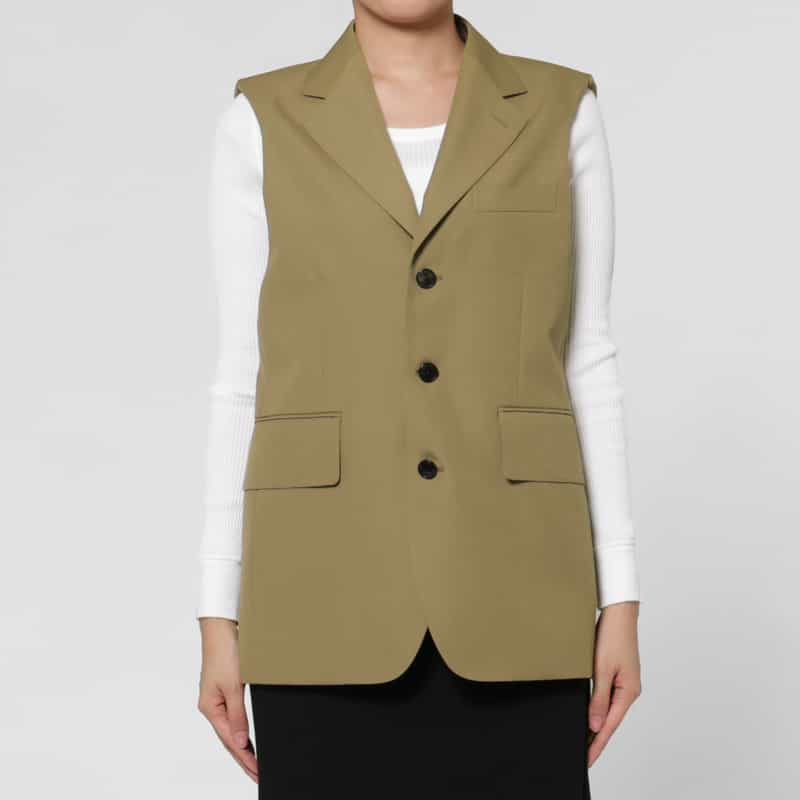 HYKE HYKE＜ハイク＞ スリーブレスブレザー BEIGE