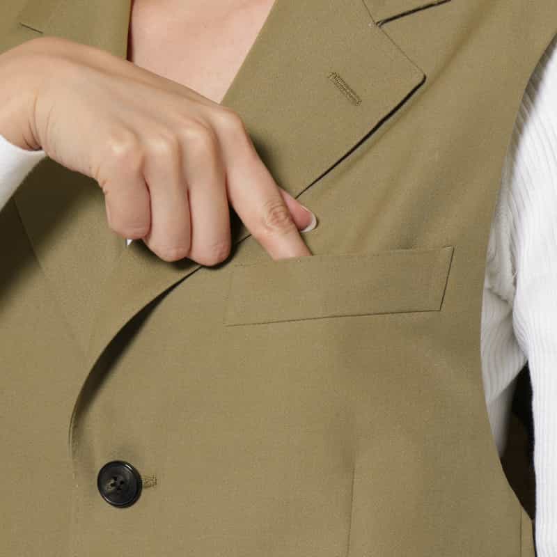 HYKE HYKE＜ハイク＞ スリーブレスブレザー BEIGE