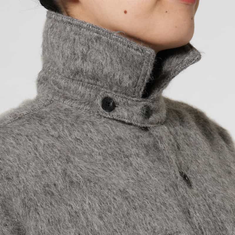 HYKE HYKE ＜ハイク＞ シャギー素材シャツジャケット GRAY
