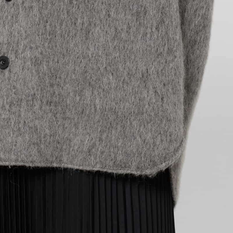 HYKE HYKE ＜ハイク＞ シャギー素材シャツジャケット GRAY