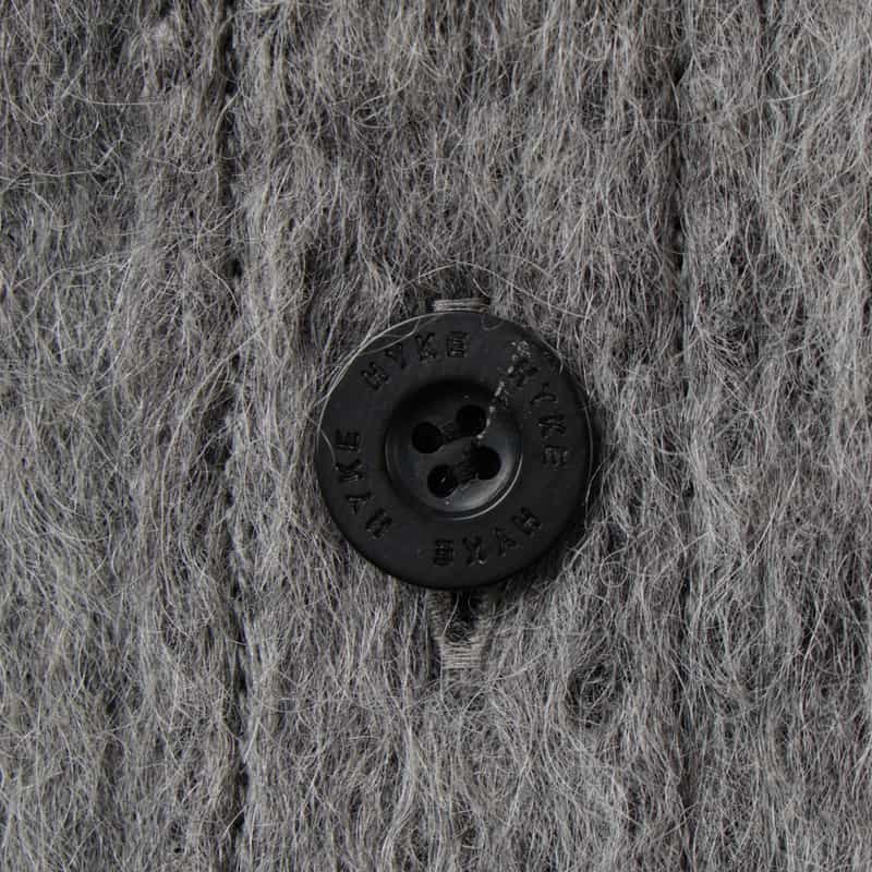 HYKE HYKE ＜ハイク＞ シャギー素材シャツジャケット GRAY