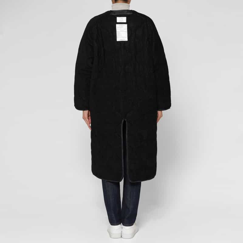 HYKE HYKE ＜ハイク＞ フリースキルト ライナーコート BLACK