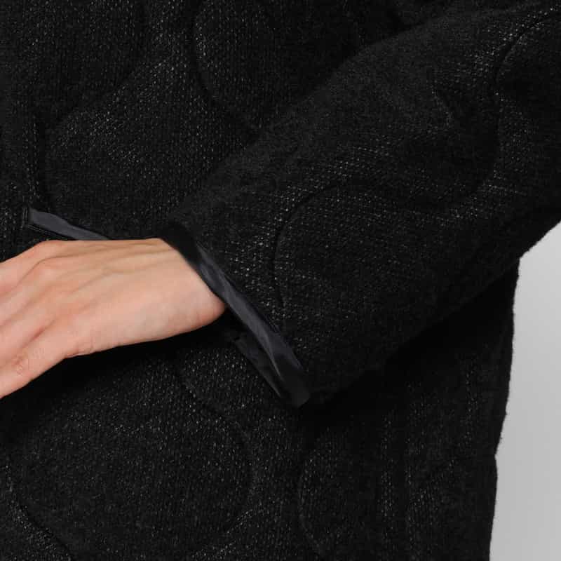 HYKE HYKE ＜ハイク＞ フリースキルト ライナーコート BLACK