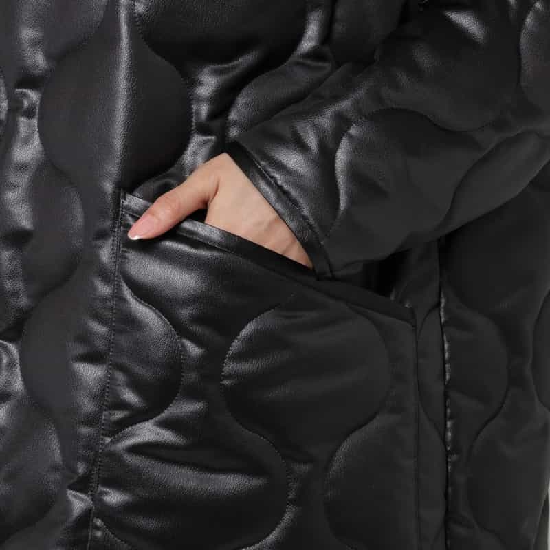 HYKE HYKE ＜ハイク＞ キルトコート BLACK