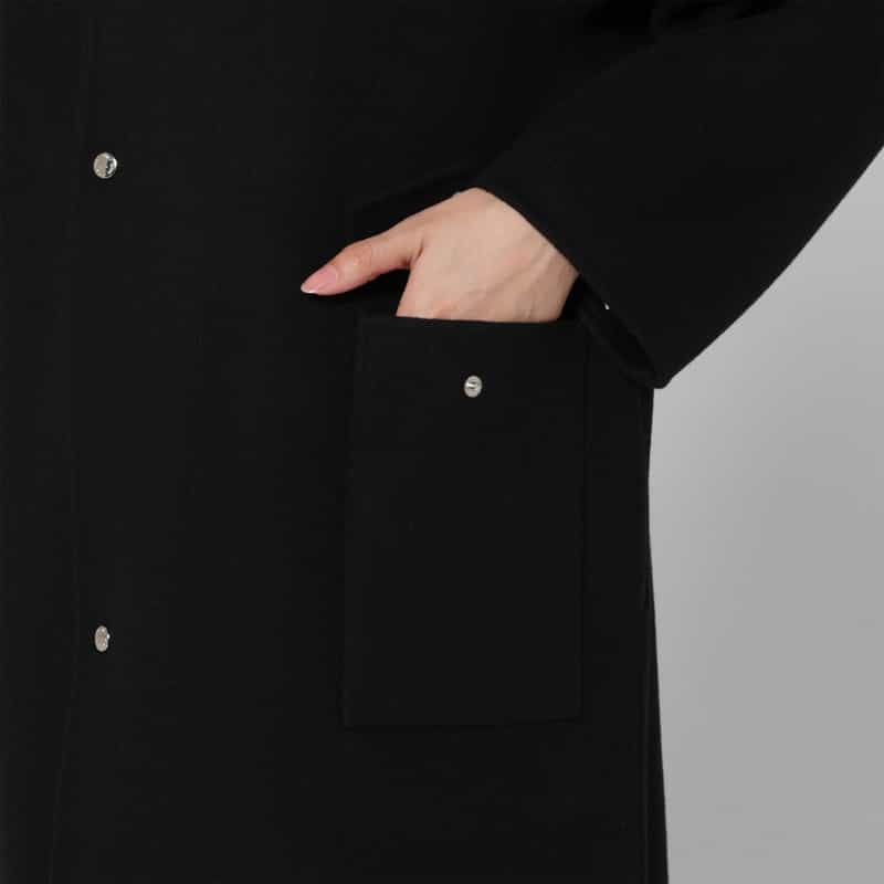 HYKE HYKE ＜ハイク＞ ダブルフェイス ストームコート BLACK