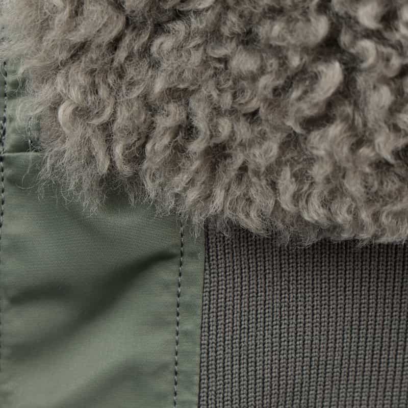 HYKE HYKE＜ハイク＞ 異素材コンビネーションMA-1ジャケット KHAKI
