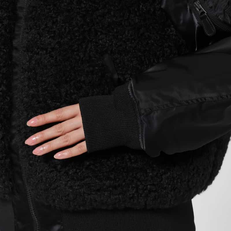 HYKE HYKE＜ハイク＞ 異素材コンビネーションMA-1ジャケット BLACK