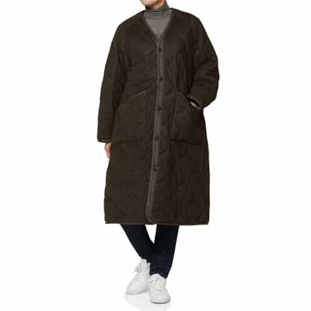 HYKE＜ハイク＞ バーニーズ　ニューヨーク限定フリースキルト ライナーコート