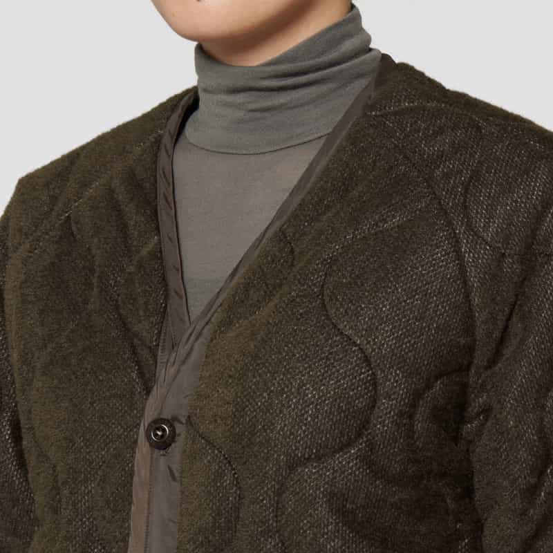 HYKE HYKE＜ハイク＞ バーニーズ　ニューヨーク限定フリースキルト ライナーコート BROWN