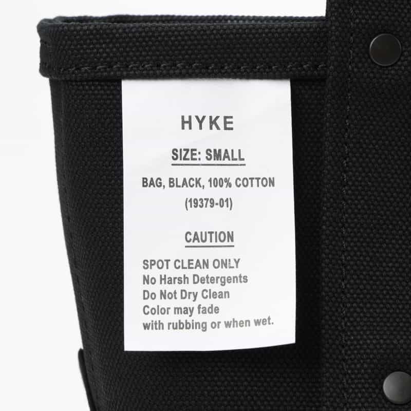 HYKE HYKE ＜ハイク＞ ミニトートバッグ BLACK