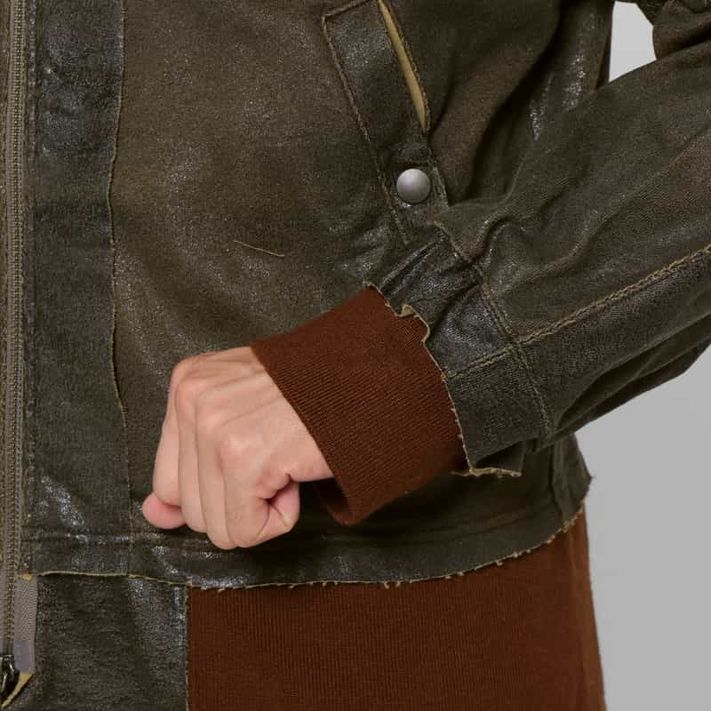 ANTHEM A ANTHEM A＜アンセム エー＞ レザー調パーカーブルゾン BROWN