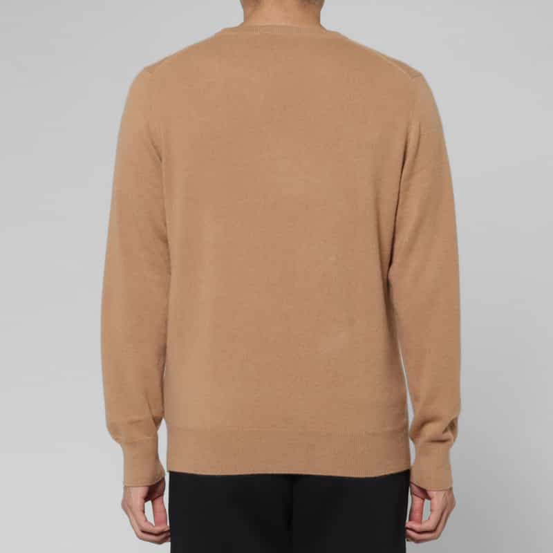BARNEYS NEW YORK カシミヤ100％ハイゲージクルーネックニットプルオーバー BEIGE