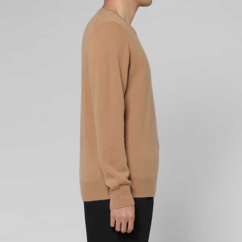 BARNEYS NEW YORK カシミヤ100％ハイゲージクルーネックニットプルオーバー BEIGE