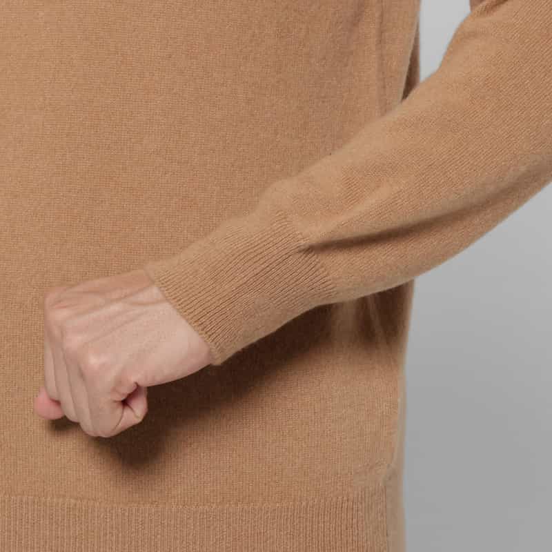 BARNEYS NEW YORK カシミヤ100％ハイゲージクルーネックニットプルオーバー BEIGE