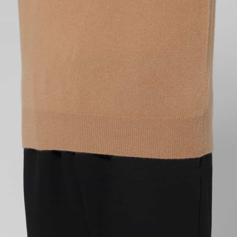 BARNEYS NEW YORK カシミヤ100％ハイゲージクルーネックニットプルオーバー BEIGE