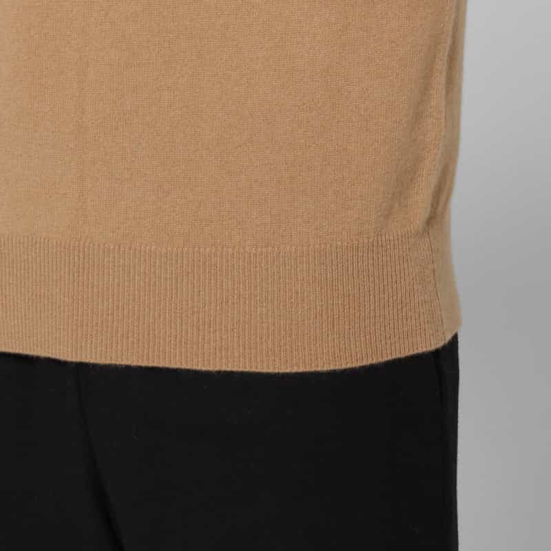 BARNEYS NEW YORK カシミヤ100％ハイゲージモックネックニットプルオーバー BEIGE
