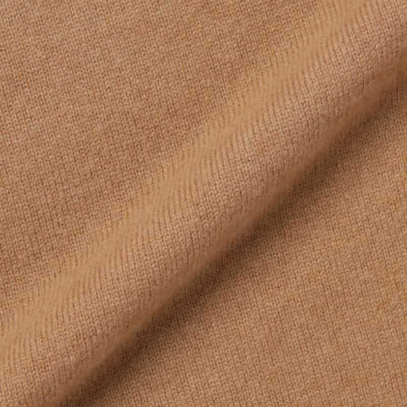 BARNEYS NEW YORK カシミヤ100％ハイゲージモックネックニットプルオーバー BEIGE