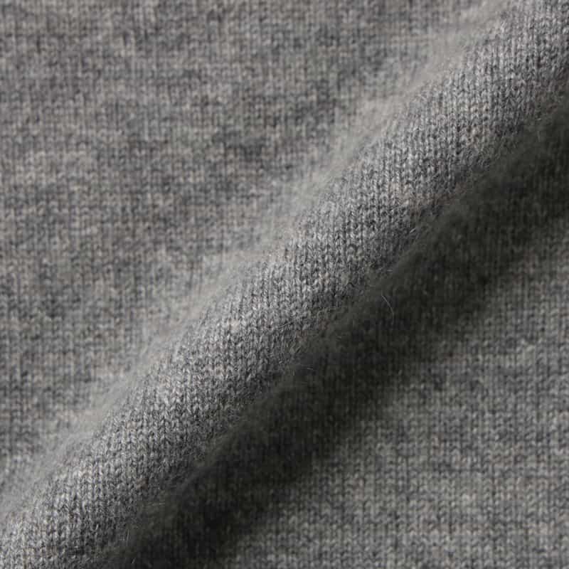 BARNEYS NEW YORK カシミヤ100％ハイゲージモックネックニットプルオーバー GRAY