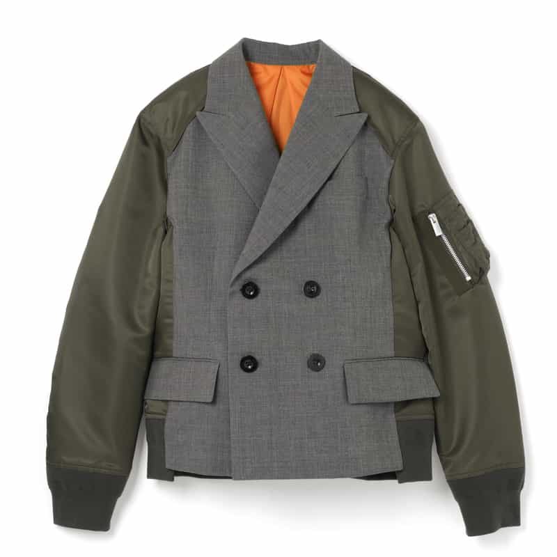 SACAI SACAI＜サカイ＞ コンビネーションスーチングジャケット GRAY